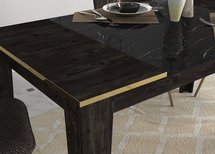 Chistled Dining Table 145x85cm Black