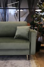 Valico three-seater sofa with gold legs