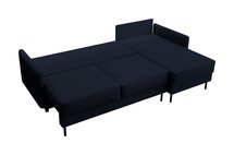 Tomonde L-shaped corner sofa with sleeping function with universal container