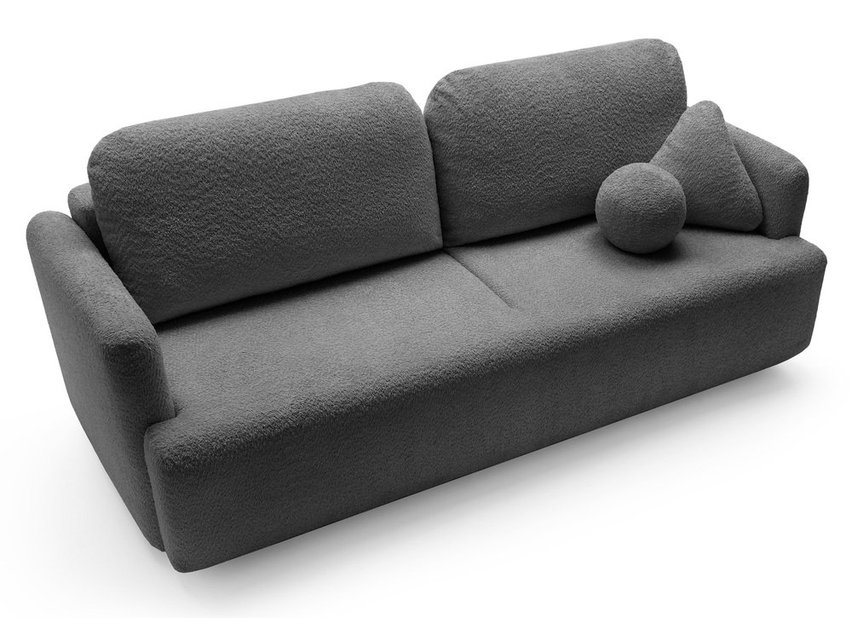 Lambina three-seater sofa with Abriamo 08 boucle container