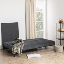 Balisa two-seater sofa bed, dark gray