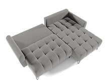 Corner sofa with sleeping function Minna L-shaped Amon 09 with container hydrophobic velvet universal