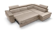 Ararip 268 cm L-shaped corner sofa bed with adjustable headrests and storage (Fabric: Element 06, Side: Right)