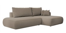 Foggi Melody 12 L-shaped corner sofa with sleeping function with right-hand chenille container