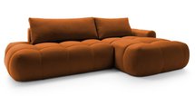 Ombo L-shaped corner sofa with sleeping function with container Salvador 14, hydrophobic velvet, right-hand side