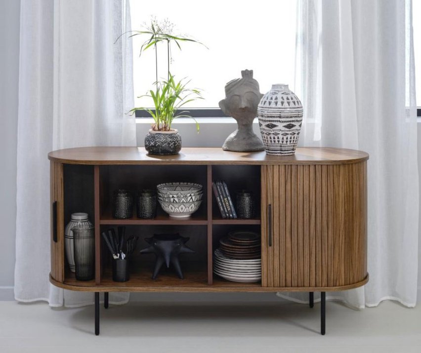 Gatativel chest of drawers 140x76 cm slats, burnt oak