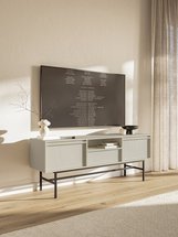 Evo two-door TV cabinet with drawer and frame 154 cm Sand beige