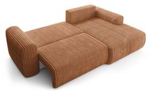 Corner sofa with sleeping function Lelu Tilia 56 L-shaped with a container, thick corduroy, right-hand side