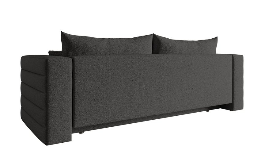 Lilla Abriamo 08 three-seater sofa with a boucle container, black legs