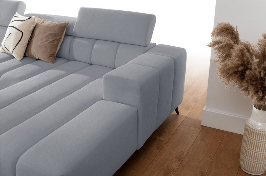 Corner sofa with sleeping function Ragussino U-shaped with side section Sicuro 70 left-hand side