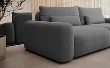 Carnos Melody 04 three-seater sofa, chenille, black legs