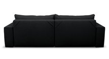 Netlan Aragon 99 three-seater sofa with storage in hydrophobic fabric, braided legs, silver