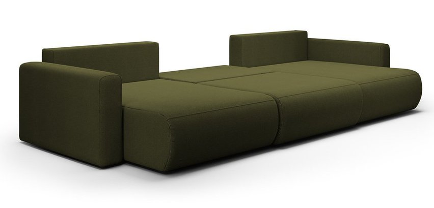 Corner sofa with sleeping function Ajwar U-shaped with container Curio 39 hydrophobic chenille universal