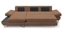 Corner sofa with sleeping function Lazaro L-shaped with container (Fabric: Salvador 04, Side: Left)