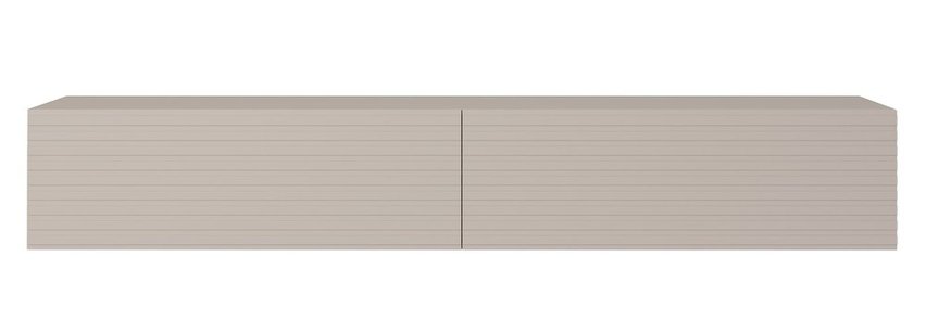 Pavas TV cabinet 175 cm Gray beige with lamella front