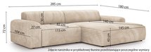 Bervel L-shaped corner sofa Vito 23 right-hand side