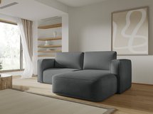 Bissari L-shaped right-hand corner sofa with sleeping function with Perla 35 corduroy container