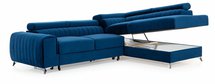 Corner sofa with sleeping function Negreiros (Fabric: Kronos 09, Side: Right)