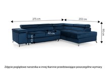 Bissao corner sofa bed (Fabric: Monolith 84, Side: Left)