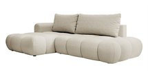 Ombo Storm 09 L-shaped corner sofa with sleeping function with a container in easy-to-clean braided fabric, left-hand side