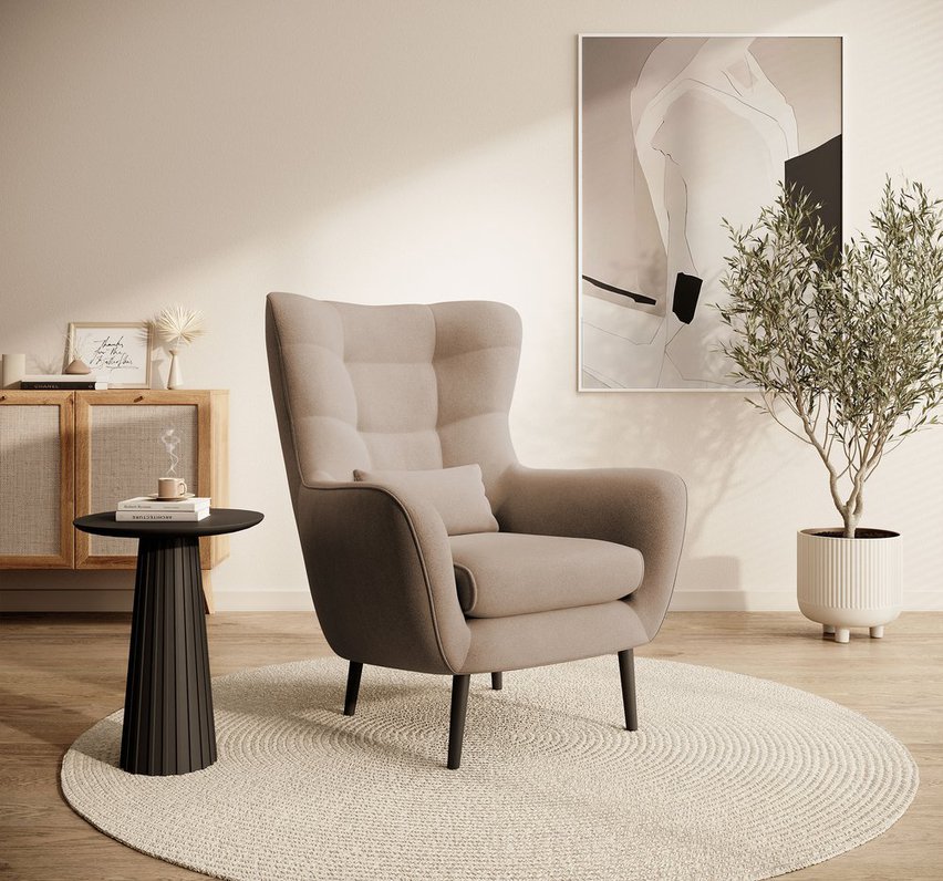 Vence Castel 15 lounge chair, black legs