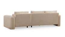 Bellines L-shaped corner sofa right side beige corduroy