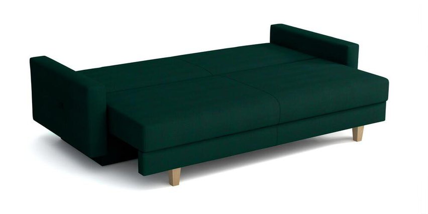 Lartes three-seater sofa bed with storage (Fabric: Monolith 37, Legs: Natural)