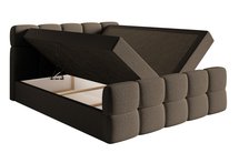 Continental bed 140x200 cm Cloudy with containers and Legend 07 boucle topper