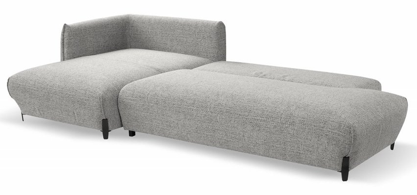 Corner sofa with sleeping function Laresna L-shaped with container Coco 85 braided left-hand side