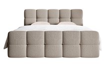 Continental bed 140x200 cm Cloudy with containers and topper Legend 03 boucle