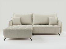 Corner sofa with sleeping function Arandes L-shaped with container Castel 03 easy-cleaning velvet left-hand side