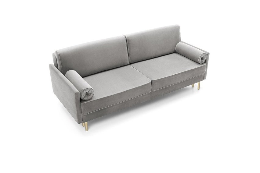 Kadaver three-seater sofa bed with storage (Fabric: Riviera 91, Legs: Gold)