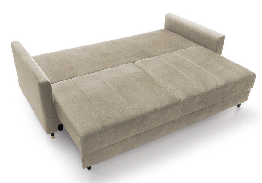 Pasito three-seater sofa bed with storage Vogue 01 velour