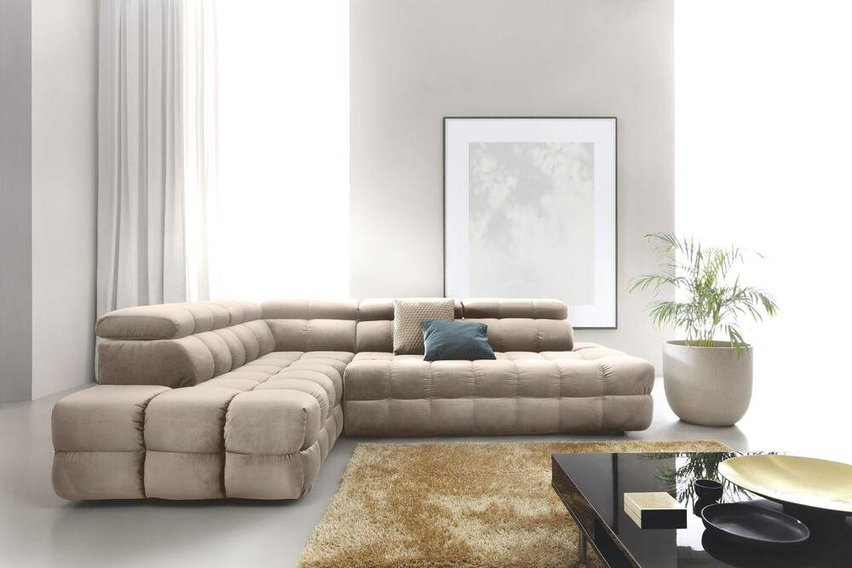 Torazo corner sofa bed with storage (Fabric: Element 06, Side: Left)