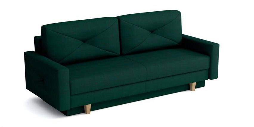 Lartes three-seater sofa bed with storage (Fabric: Monolith 37, Legs: Natural)