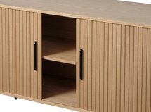 Gativel slatted chest of drawers 180 cm natural oak