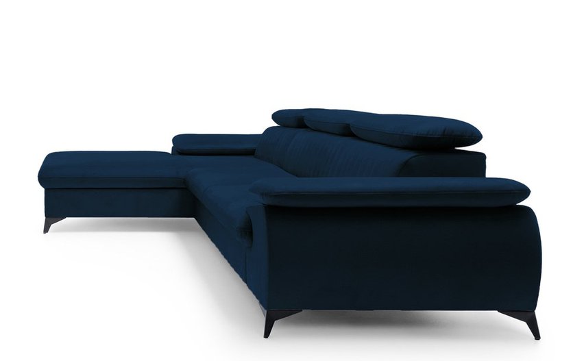 Corner sofa with sleeping function Furie L-shaped (Fabric: Matt Velvet 79, Side: Left)