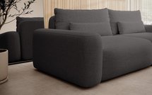 Carnos Moly 85 three-seater sofa, hydrophobic chenille, black legs