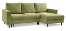 Corner sofa with sleeping function Nalika L-shaped with storage Poso 44 corduroy right-hand side