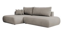 Foggi Magic Velvet 2210 L-shaped corner sofa with sleeping function with a container in hydrophobic velor fabric, left-hand side