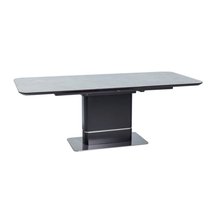 Jukatan extendable table 160-210x 90 cm grey marble - black