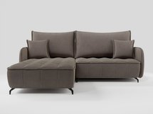 Corner sofa with sleeping function Arandes L-shaped with container Salvador 03 hydrophobic velvet left-hand side