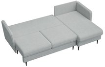 Corner sofa with sleeping function Volio L-shaped Wind 84 legs black