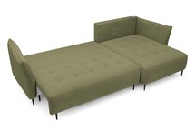 Minulo corner sofa bed L-shaped with storage (Fabric: Salvador 08, Side: Right)