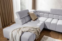 Corner sofa with sleeping function Ragussino L-shaped with side section Sicuro 65 left-hand side