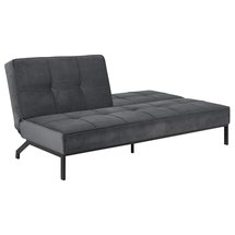 Balisa two-seater sofa bed, dark gray