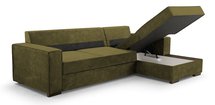 Corner sofa with sleeping function Pazzano L-shaped with container Palladium 10 right-hand side