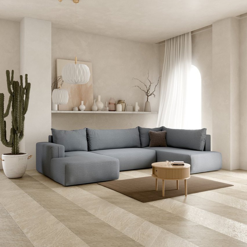 Corner sofa with sleeping function Lummi U-shaped Aragon 93 left-hand side