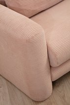 Bellines L-shaped right-hand corner sofa light pink corduroy