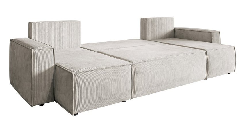 Copertino U-shaped corner sofa with sleeping function with container Element 13 universal